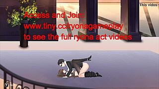 Can cute girl handle sex with men in Sodom-R hentai?