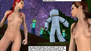 i'm reading this 3d comic minecrack chronicles 26 with crazy hentai tits and toys