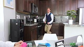 roxie sinner gives joshua lewis a blowjob in pov hardcore scene