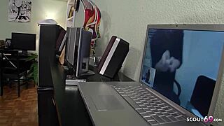 fit blonde milf with big tits seduces neighbor's big cock boy