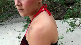 Stepsister Gives Blowjob by the River