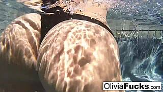 hey, horny olivia teases her pussy underwater, so hot! 😍