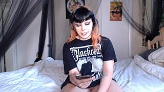 so, my big tiddy goth gf was rating my cock the other day