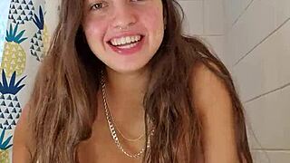 Caught by flatmate during squirting tutorial 😅