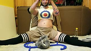 Sexy Male Cosplayer Gives Jerk Off Instructions During Yoga Warmup