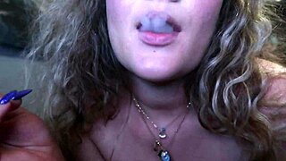 Emotional Hot Teen Shows Natural Boobs In Cute Bra While Smoking