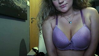 Emotional Hot Teen Shows Natural Boobs In Cute Bra While Smoking