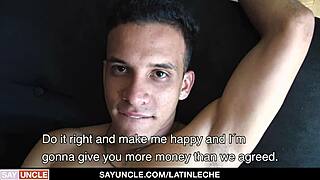 straight latino tricked into riding big uncut dick for cash in a homemade group.