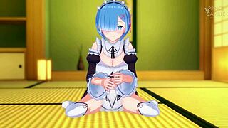 Romantic Rem Gives Guided Handjob In Loving Atmosphere