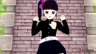 Kanao Tsuyuri gets fucked in 3D hentai with big tits and ass