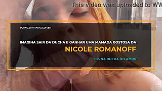 Bia Hot And Nicole Romanoff Have Rough Doggystyle In Shower