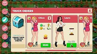 i-i'm playing nutaku booty farm hentai game part 17, flashing big tits and ass