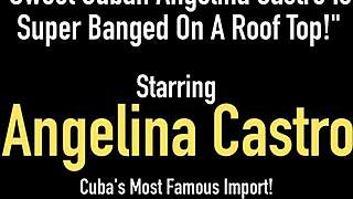 Sweet Cuban Angelina Castro, how does it feel getting banged on a rooftop?