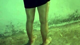 Mature Woman Cleaning At Night In Stockings!