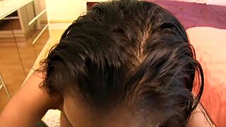 In this pov scene, the hot ebony girl starts with a blowjob before intense fucking