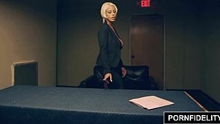 Pornfidelity Bridgette B Interrogates A Hard Cock In Lingerie And Stockings