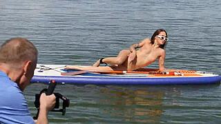 Naked Bodies Exposed On Public Beach In Reality Nudist Scene.