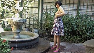 Can You Believe This Sexy Brunette Got Caught Naked In Public During Her Interview?