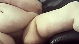 Mature BBW Coolmarina plays with her hairy pussy using a homemade dildo.