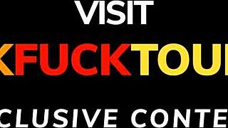 interracial amateur ebony latina backpacker threesome with tourist group