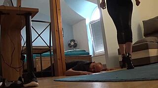 Trampling Fetish Action with Intense Foot Domination