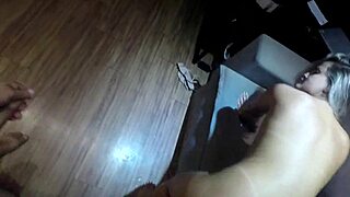 naughty blonde asks for a job and gets a dick session in her pink pussy with cum on her face