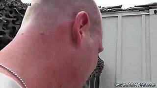 My first time gay blowjob in the woods with an old guy at the glory hole, it was amazing