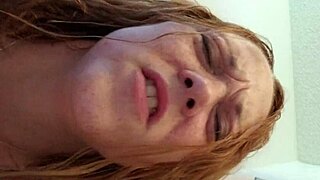 wife's big tits in bathroom quickie fun