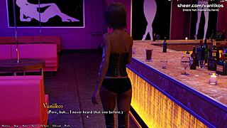 OMG, this stripper tattoo babe with huge boobs deepthroats like a pro in Being a DIK v0.8! 😍