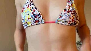 Swimsuit Try-On Session with Striptease