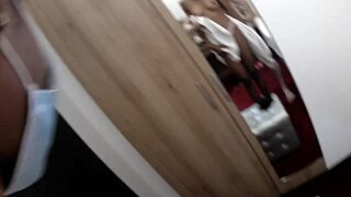 Skinny ebony teen gives wild POV blowjob action! 😍