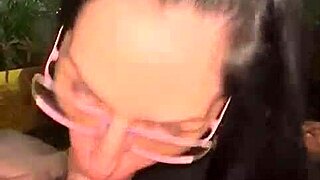 Deusa says, 'I love sucking this hard cock and playing with the balls'