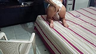 Petite Indian girlfriend takes intense anal pounding!