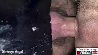 Hot couple delivers intense double creampie closeup at the gloryhole. Watch their raw action unfold.