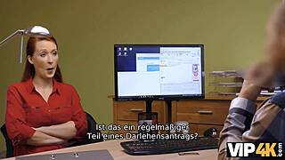 VIP4K Man Remembers Tender Redhead's Pussy After Office Desk Fucking