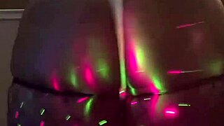 Ebony young model dances for daddy on father's day