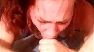 Wow, this milf redhead amateur is getting double teamed in a hot homemade 3some! 🔥