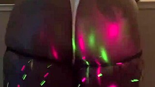 Ebony young model dances for daddy on father's day