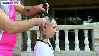 Behind The Scenes Lisa Fox Shaves Hairless Head