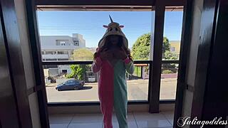 A stunning creature gives a blowjob from a magical POV