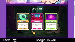 Magic tower in erotic cartoon anime game