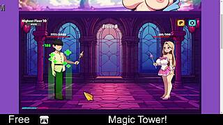 Magic tower in erotic cartoon anime game