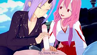 shuna and shion feel intense pleasure in hot springs slime parody threesome