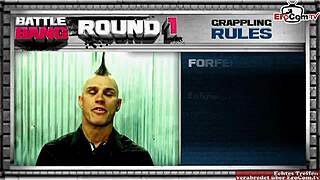 Blonde babe with natural tits gets intense titty fuck in boxing ring