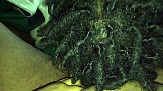 in this homemade scene, he licks that amateur pussy like it's his favorite meal