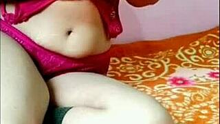 Urvi Bhabhi, alone at home, naked and masturbating her pussy.