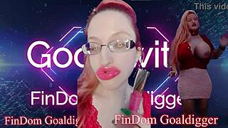 pink lip gloss goddess dominates slave with jerk off instructions and financial control