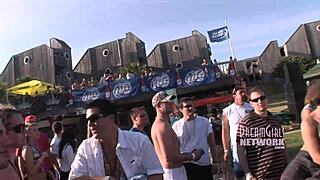 Spring break whip cream contest with wild tit licking! Join the coed fun now.