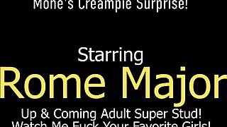 curly-haired mone divine seduces with twerking before riding rome major’s fat long cock in stockings.