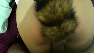 Just spanking and drilling a submissive newbie with an anal plug